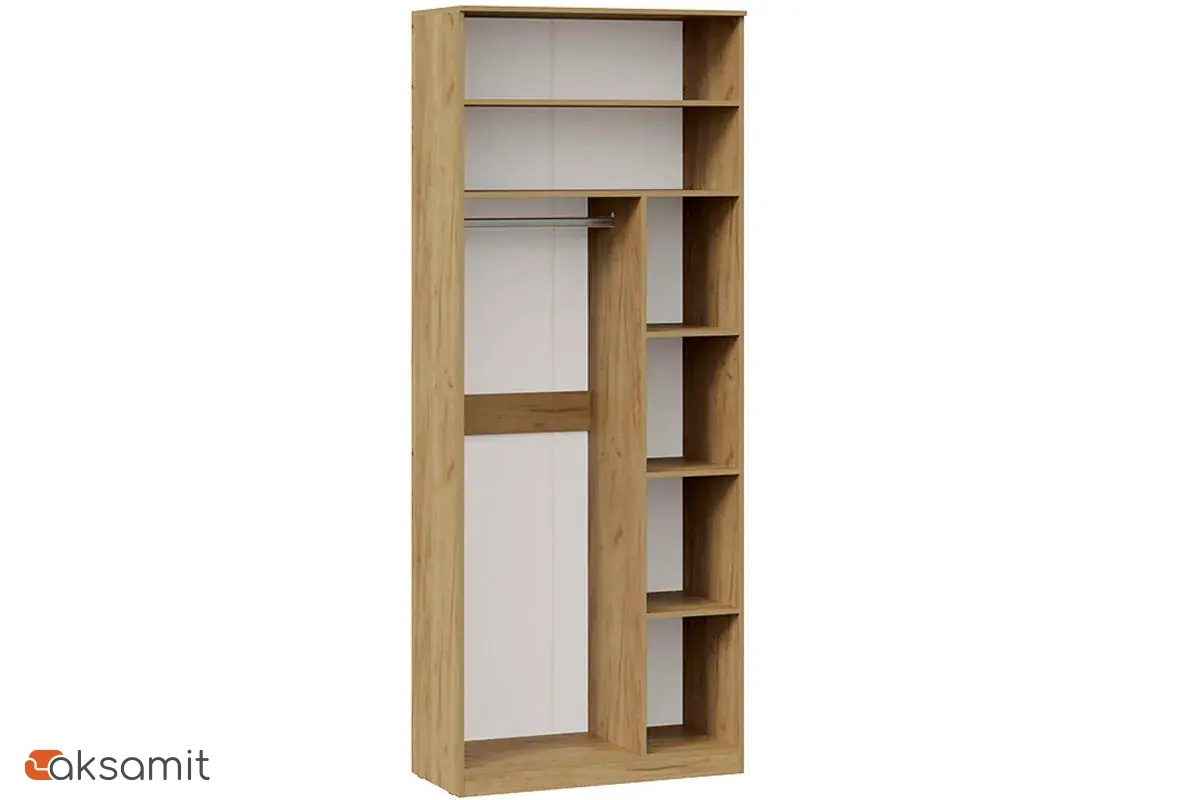 Шкаф комбинированный Хилтон с 2 дверями Исп.2 (Дуб Крафт Золотой/Графит матовый)