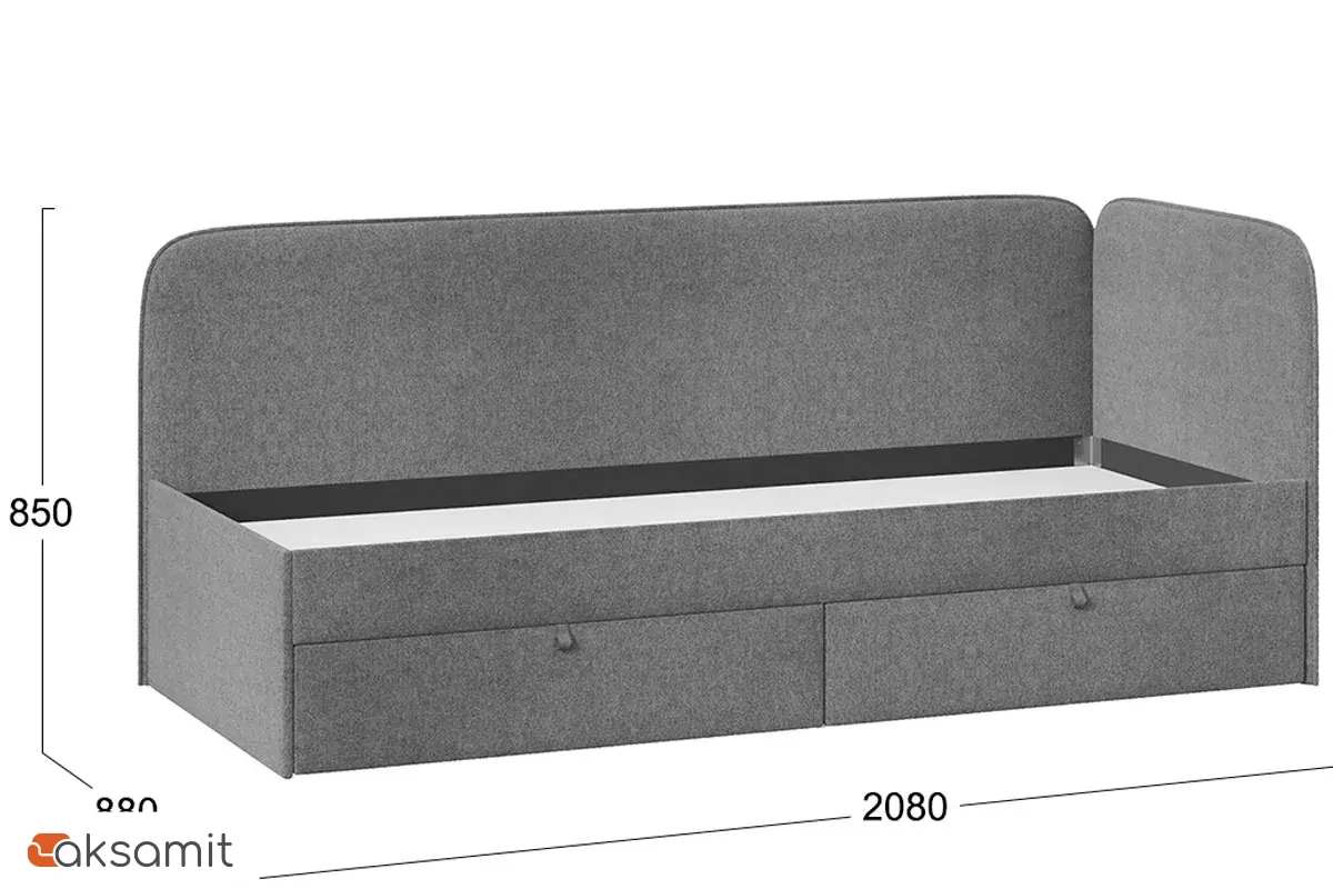 Кровать Молли с мягкой обивкой Тип 1 80х200 (Микровелюр/Scandi Graphite 22) Кровать Молли с мягкой обивкой Тип 1 80х200 (Микровелюр/Scandi Graphite 22)
