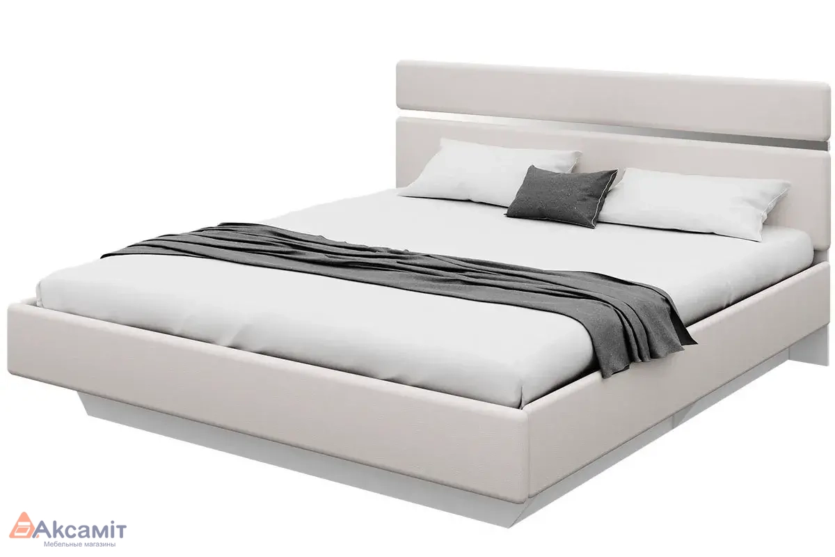 Кровать Линда 66 с ПМ 180х200 (Белый снег)