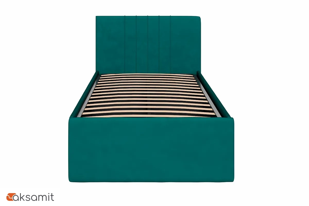 Кровать Соло односпальная с ПМ 90х200 (Newtone Emerald/Зеленый)
