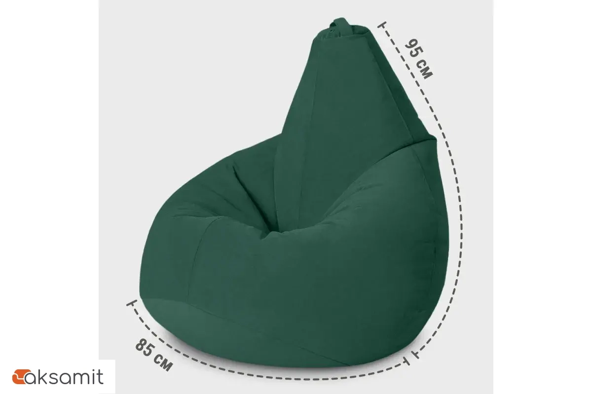 Кресло-мешок Груша Стандарт 3XL (Велюр / Темный изумруд)
