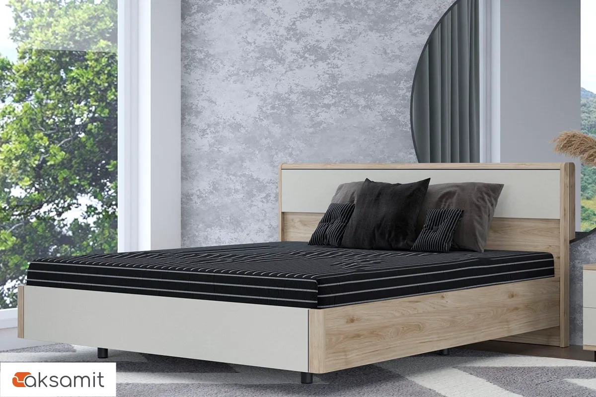 Кровать КР-5004-ГС-КМ 180х200 (Гикори Джексон Светлый/Кашемир Матовый) Кровать КР-5004-ГС-КМ 180х200 (Гикори Джексон Светлый/Кашемир Матовый)
