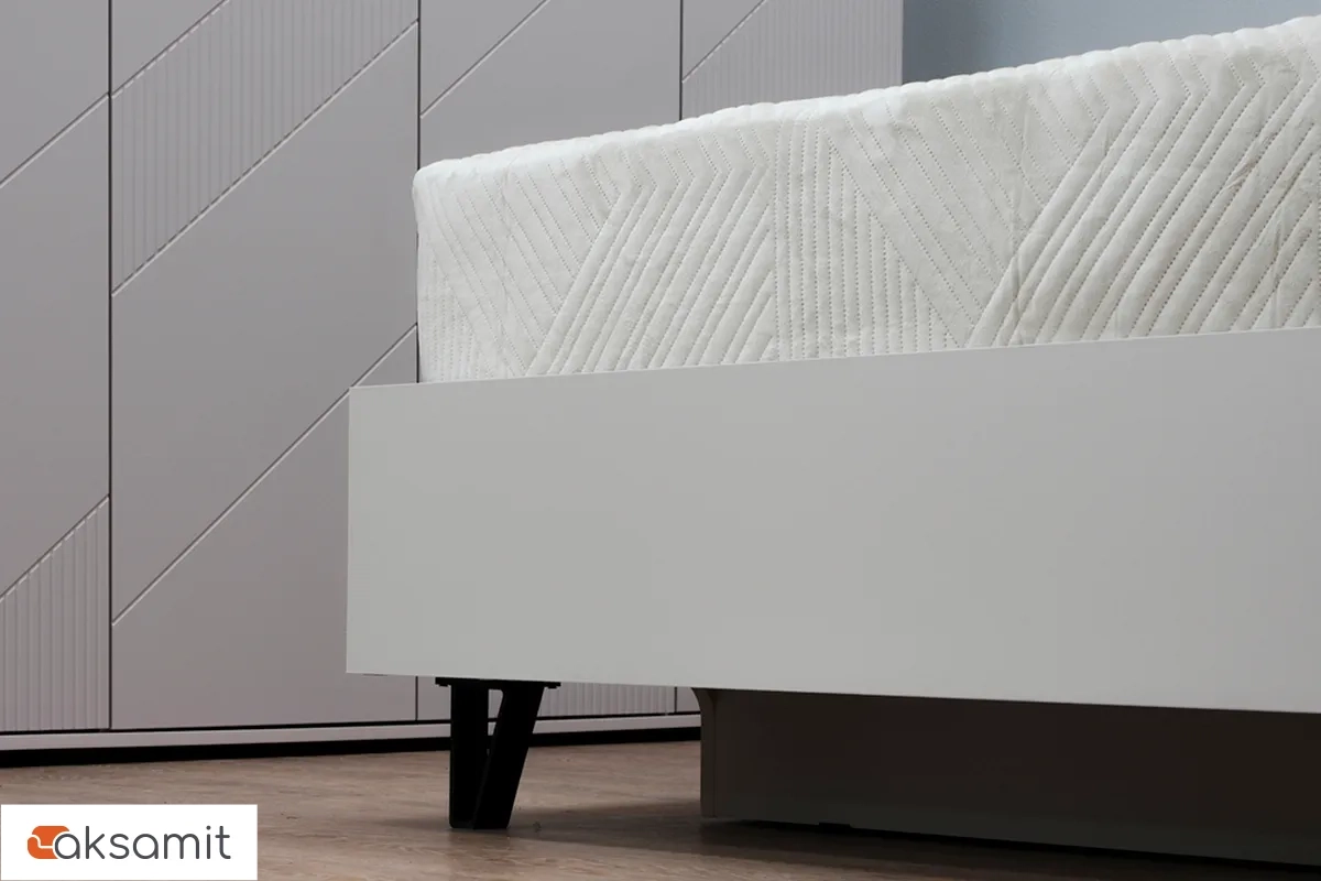 Кровать Кашемир с мягким изголовьем и ПМ 160х200 (Кашемир/Сантьяго)