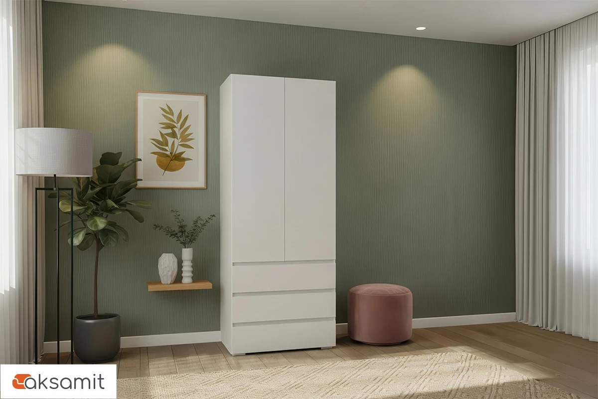 Шкаф 2-створчатый Веста (Белый)