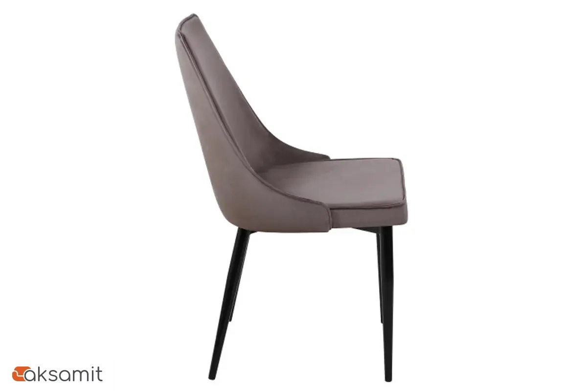 Стул Лорд (Муар черный/велюр (Dream stone (серо-коричневый)) СРП-071