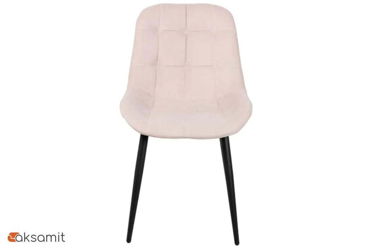 Стул Тоскана (Муар черный/Велюр Dream bone/кремовый)