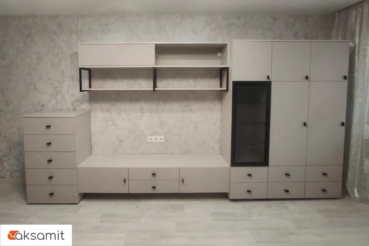 Шкаф настенный Кашемир 1800 (Кашемир/Сантьяго)