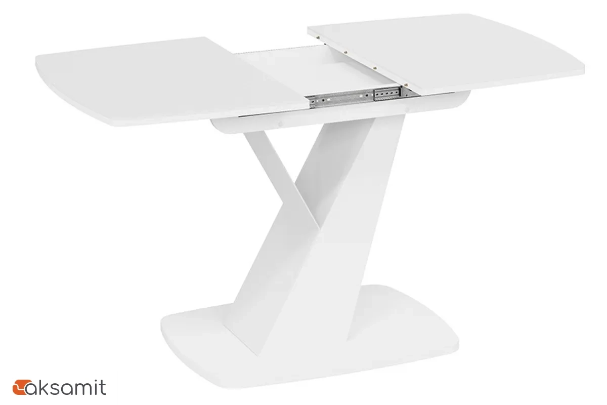 Стол обеденный Гарда Тип 1 (Белый / Стекло матовое белое)