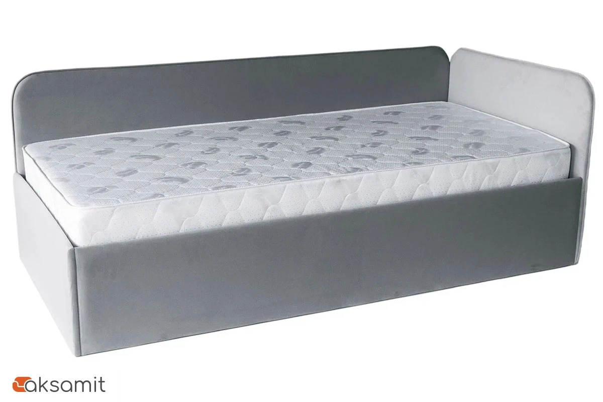 Кровать угловая Джеки с ПМ (122) 90х200 (Светло-серый/Newtone light grey) Кровать угловая Джеки с ПМ (122) 90х200 (Светло-серый/Newtone light grey)