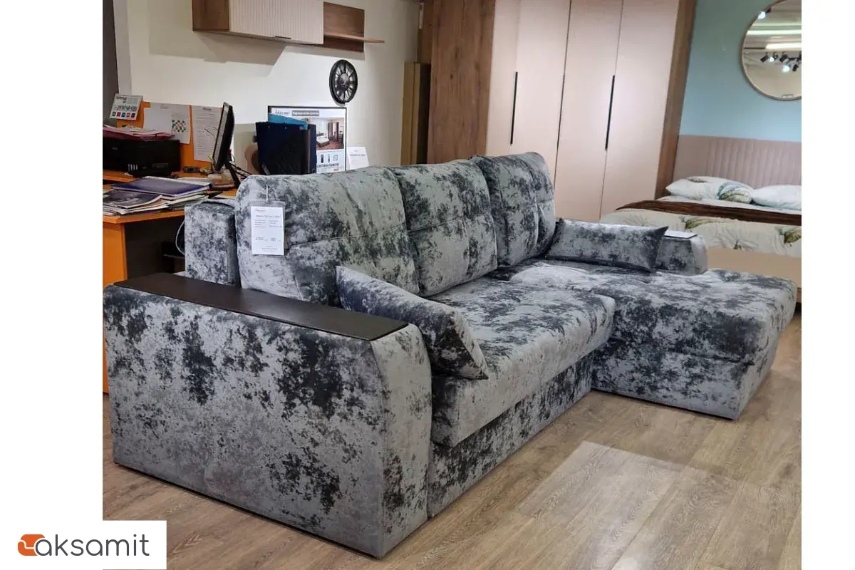 Угловой диван Остин ДКУ Plush Графит