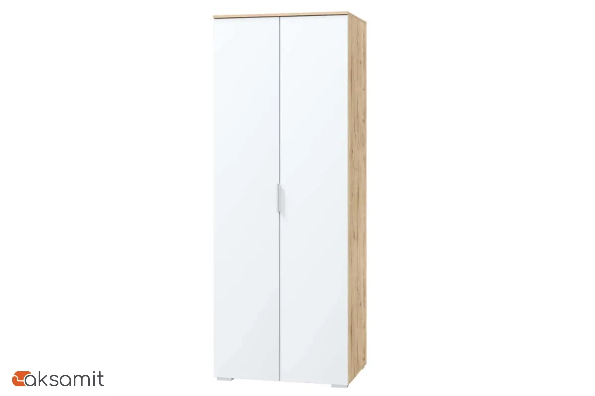 Шкаф для одежды 2-х дверный Сканди 800 (Дуб бунратти/Белый бланш)