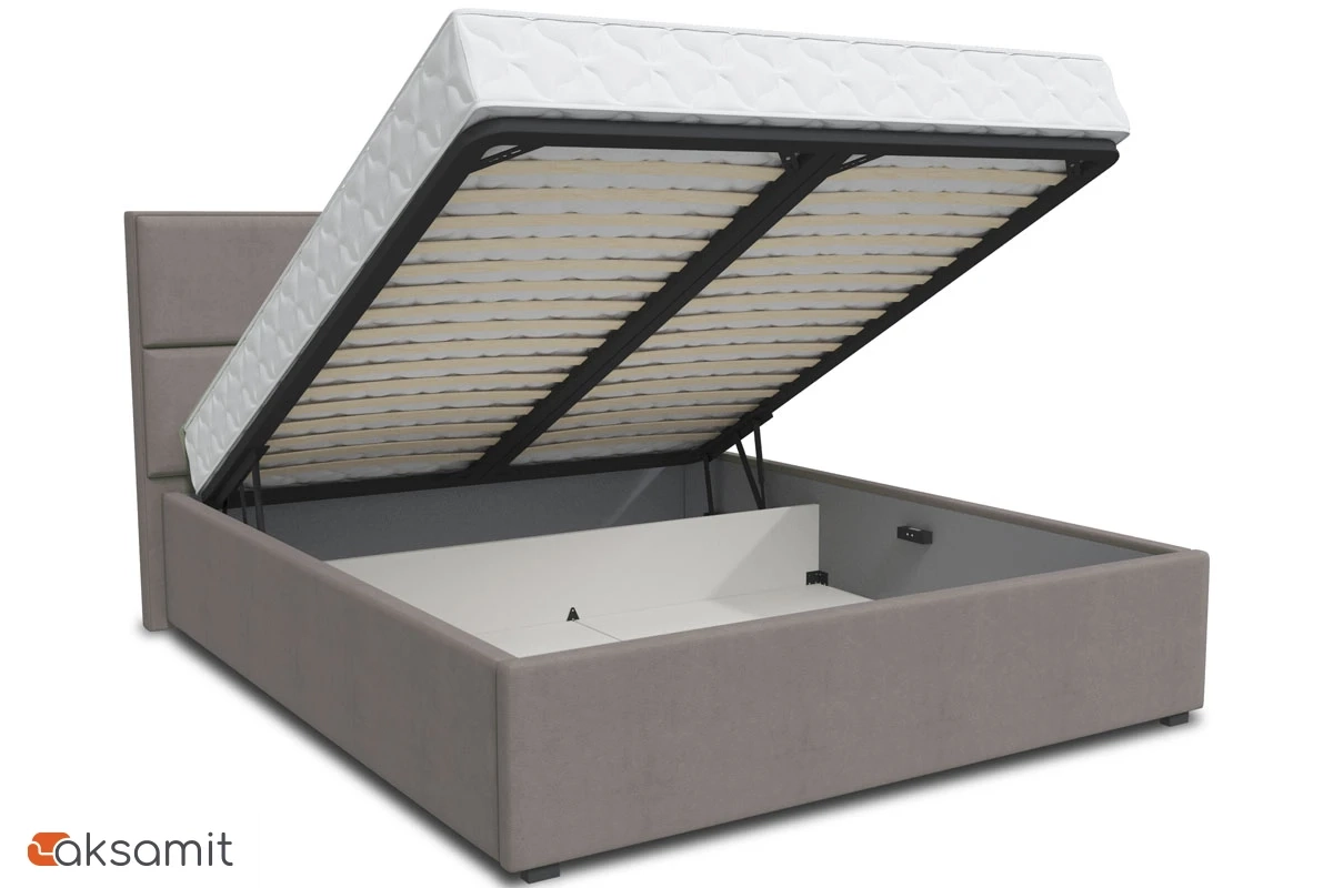 Кровать Невада-1 с ПМ 140х200 (Lovers-27 стоун) 2 кат.