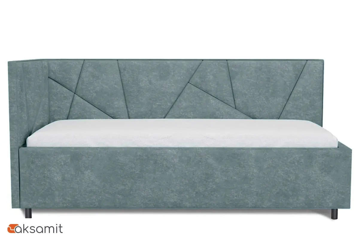 Кровать Рица с ПМ 90х200 (Небби 26 / Левый угол) 5 кат.