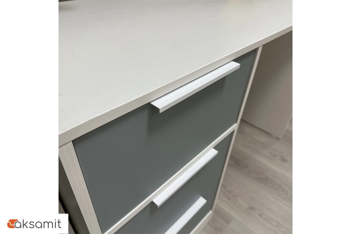 Стол письменный Марли Тип 1 (Белый/Серо-голубой)