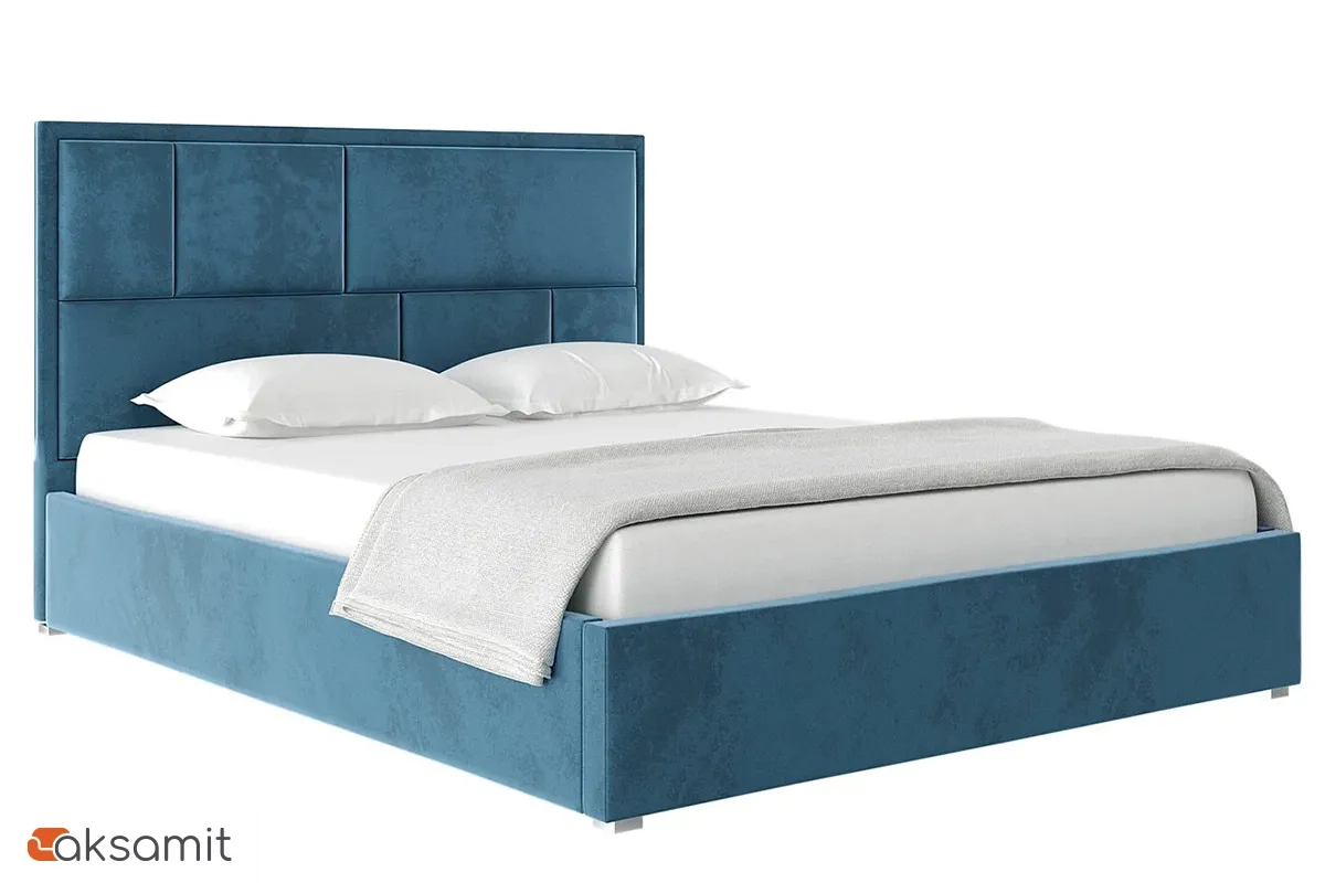 Кровать Madison с ПМ 140х200 (Велюр / Синий) 72306320 Кровать Madison с ПМ 140х200 (Велюр / Синий) 72306320
