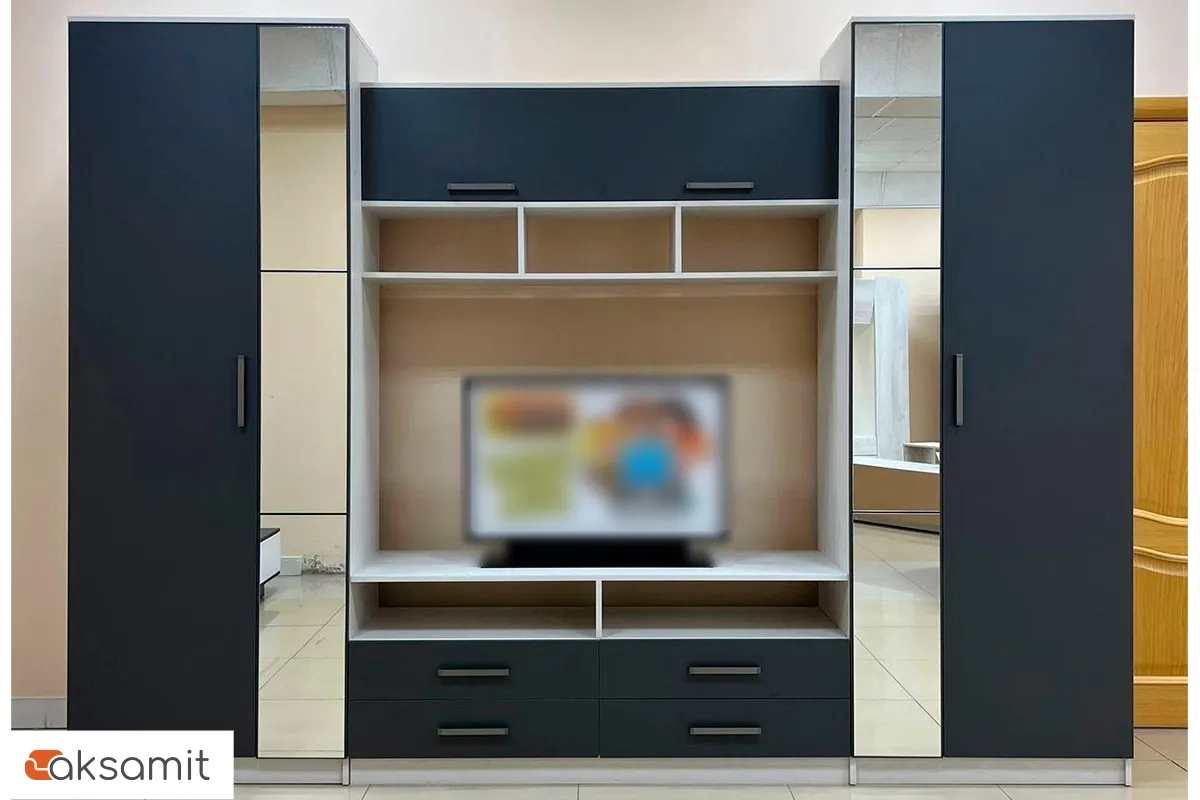 Гостиная Палермо-7 (Анкор белый/Графит)