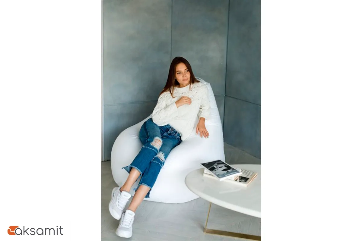 Кресло Мешок Груша (Оксфорд / Белый) XL