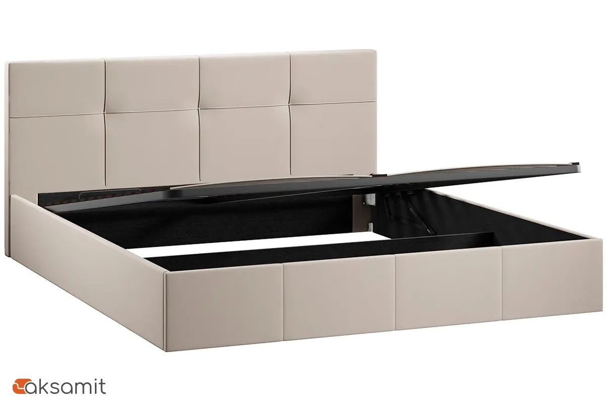 Кровать Лора с ПМ и заглушиной 180х200 (Велюр / Confetti Cream)