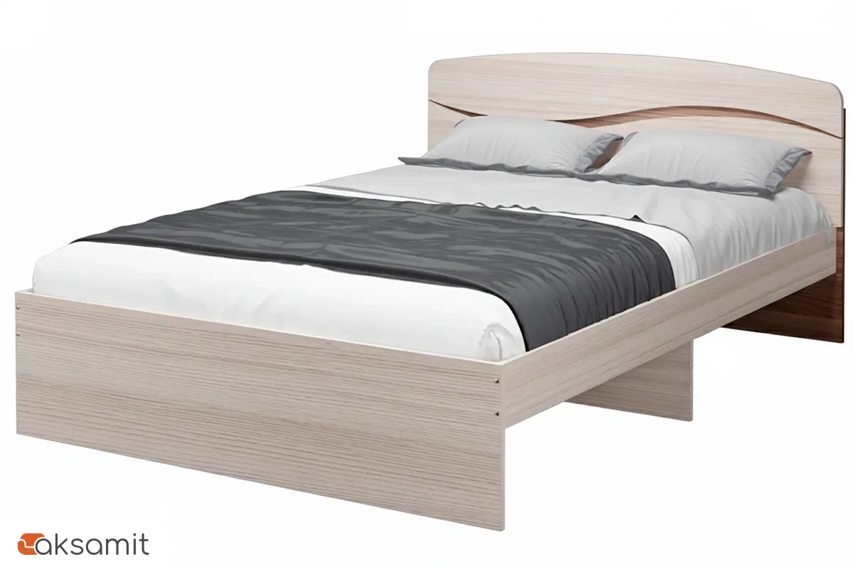 Кровать Валенсия без ящиков 140х200 (Ясень Светлый/Ясень Темный)