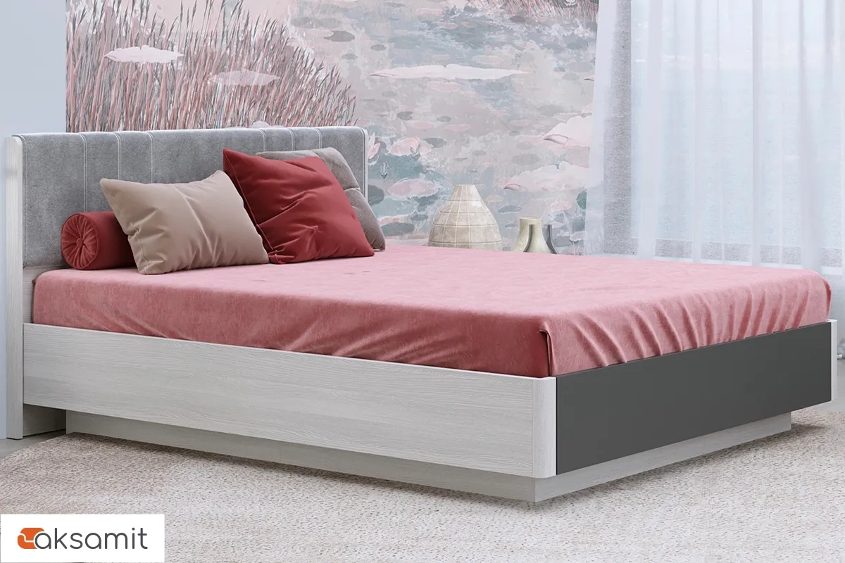 Кровать КР-4013-СЯ-АМ-В (Снежный Ясень/Антрацит Матовый)