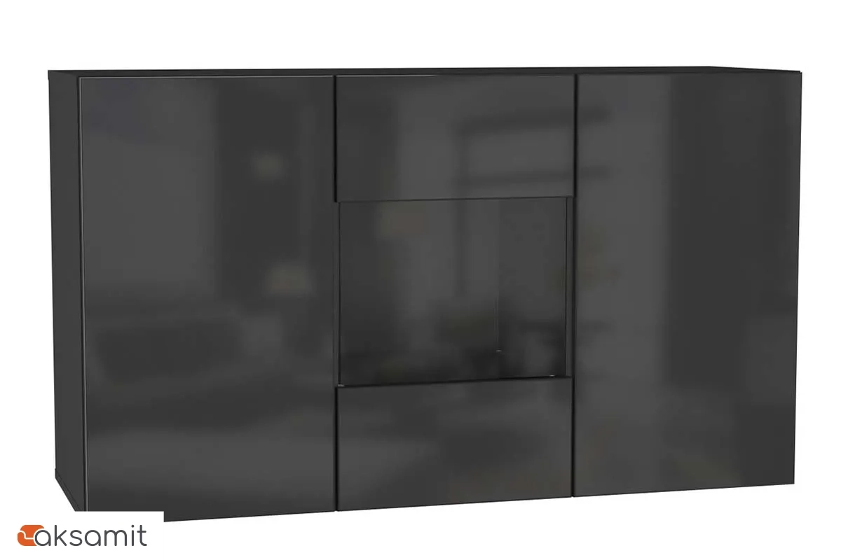 Комод Point Тип-1.2 Чёрный/Чёрный глянец (71774468) Комод Point Тип-1.2 Чёрный/Чёрный глянец (71774468)