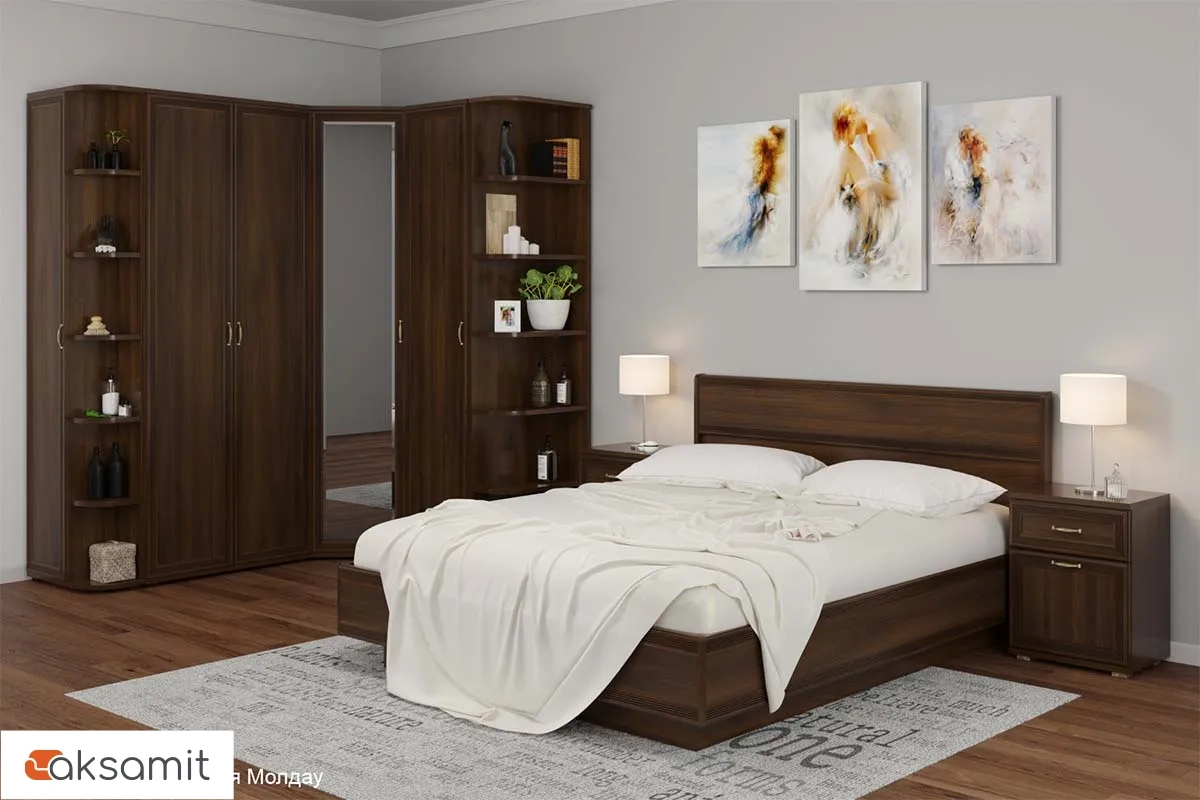 Кровать КР-1003 160х200 (Акация Молдау) Кровать КР-1003 160х200 (Акация Молдау)