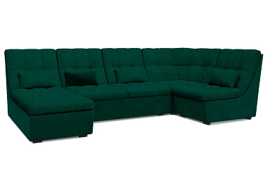 Угловой диван София 2 ДКУ латы Небби 626 Зеленый