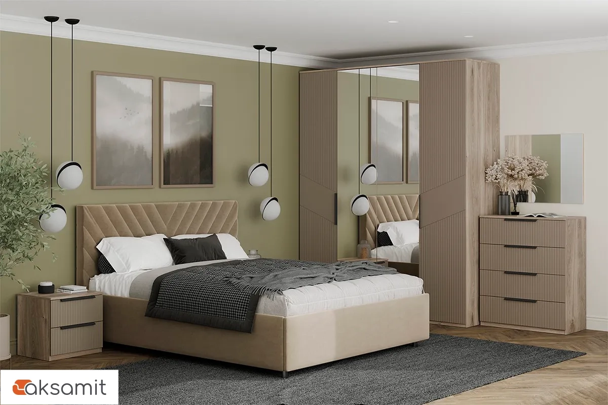 Комод Астория 03 (Дуб кастелло серый / Грей софт)