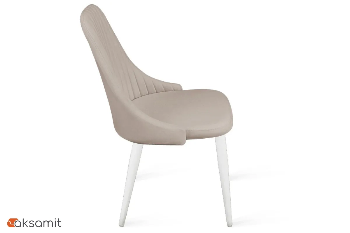 Стул Франк исп.2 ДП2-30 (конус) (Белый матовый/Микровелюр Catania Ivory/Бежевый) Стул Франк исп.2 ДП2-30 (конус) (Белый матовый/Микровелюр Catania Ivory/Бежевый)