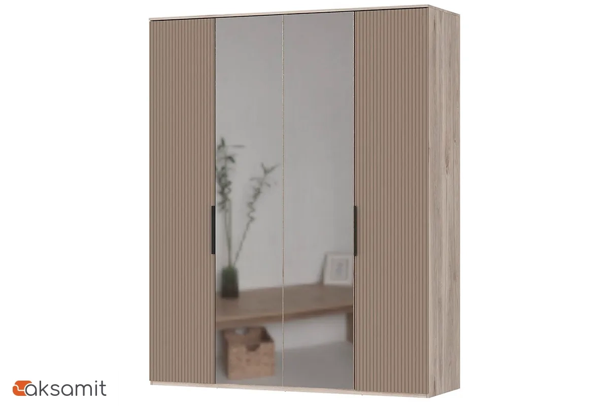 Шкаф Астория №4 (Дуб кастелло серый / Грей софт)