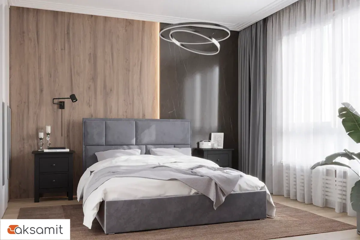 Кровать Madison без орт. основания 160х200 (Велюр/Серый) 72305583 Кровать Madison без орт. основания 160х200 (Велюр/Серый) 72305583