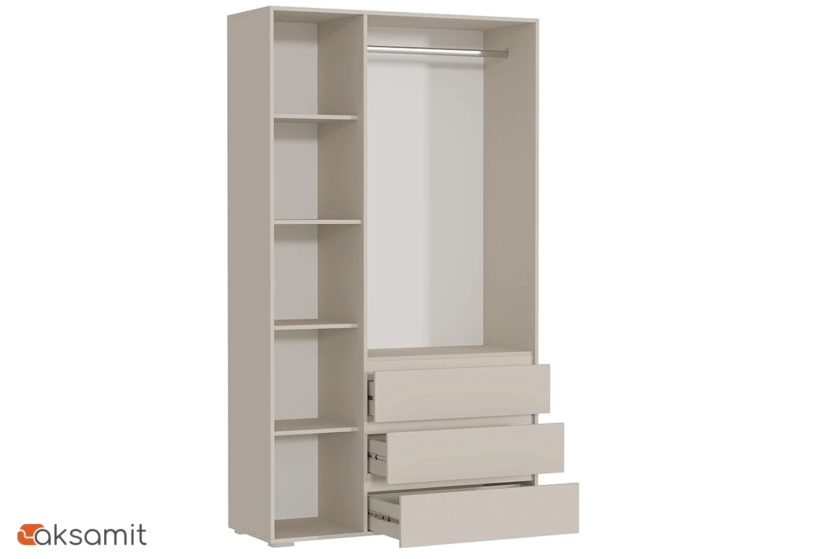 Шкаф 3-створчатый с ящиками Веста (Бежевый)