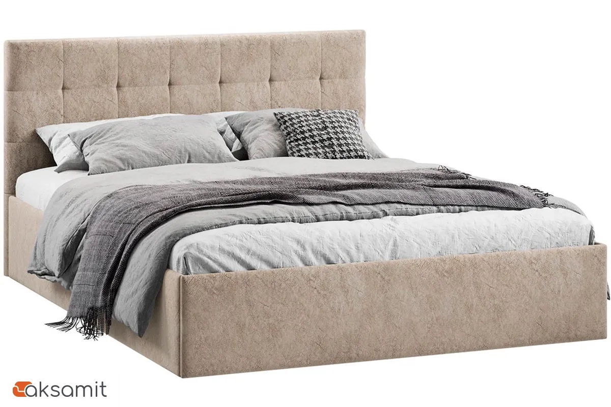 Кровать Джоли Тип 1 без ПМ 160х200 (Микровелюр/Wellmart Dark Beige) Кровать Джоли Тип 1 без ПМ 160х200 (Микровелюр/Wellmart Dark Beige)