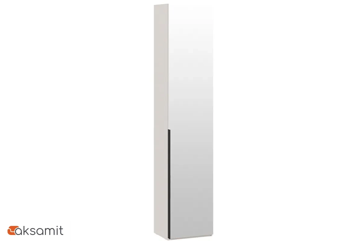 Шкаф для белья Порто СМ-393.07.212 (366) с 1 зеркальной дверью (Кашемир матовый / Кашемир матовый)