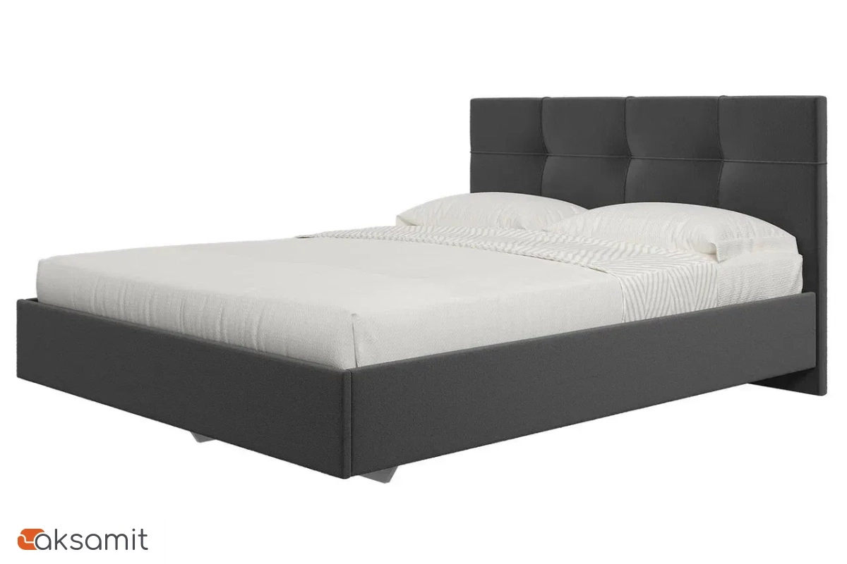 Кровать Kapriz с ПМ 180х200 (Newtone Antracite / Серый) Кровать Kapriz с ПМ 180х200 (Newtone Antracite / Серый)
