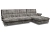 Угловой диван Регина-45.2 Финка ДКУ с хром. боковинами Siesta Грей