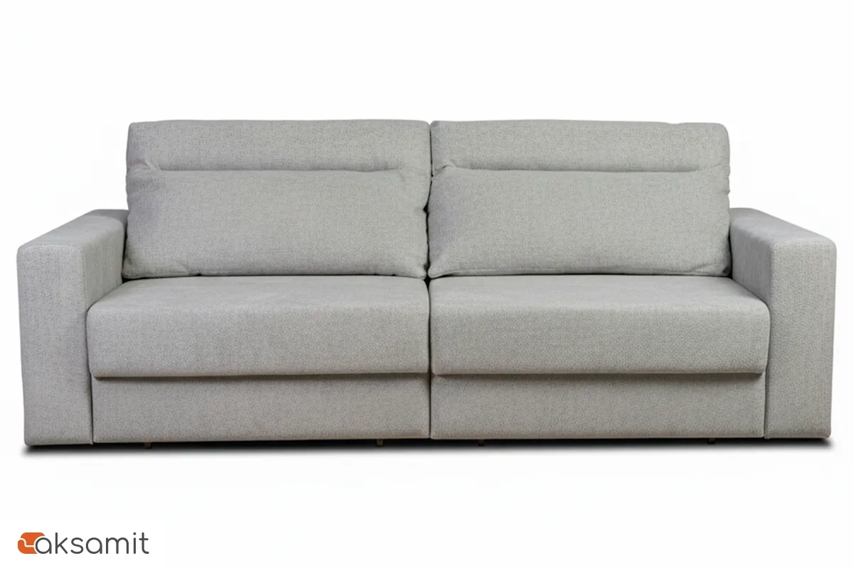 Диван Vega 2 (Набивные подушки / Отстрочка / НПБ) Джекпот - Дав (11) (Светло-серый)