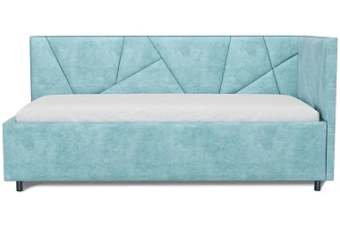 Кровать Рица с ПМ 90х200 (Катания VL-2101-12 мятный) 3 кат.