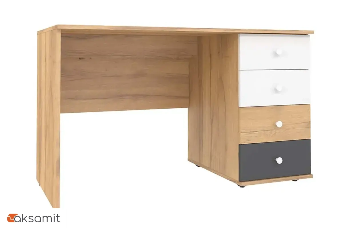 Стол письменный Лойс 84 (Дуб золотистый/Белый/Графит)