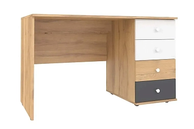 Стол письменный Лойс 84 (Дуб золотистый/Белый/Графит)