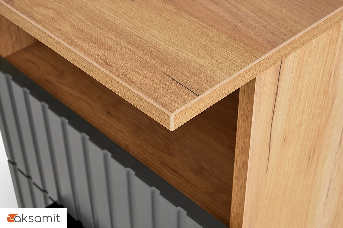 Стол письменный Хилтон Тип 1 (Дуб Крафт золотой/Графит матовый)