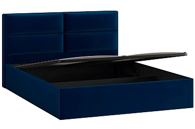 Кровать универсальная Глосс Тип 1 с ПМ 160х200 без заглушины (Велюр/Confetti Blue)
