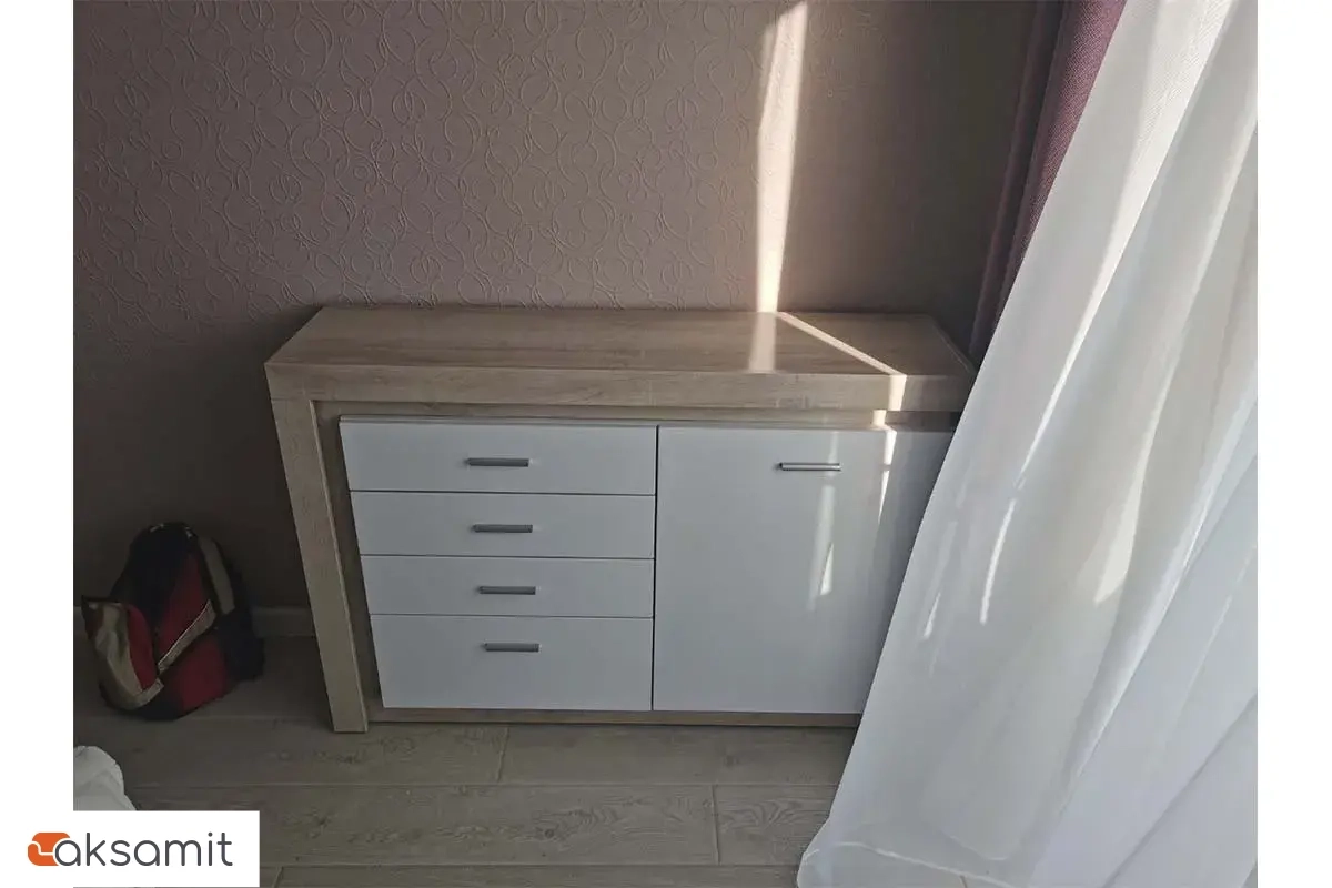 Комод Люмен 3 белый снег глянец