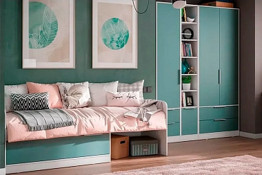 Набор детской мебели Марли №4 (Белый/Серо-голубой)