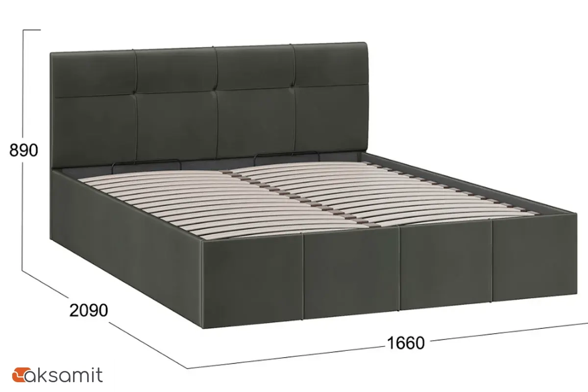 Кровать Лора с ПМ 160х200 (Велюр/Confetti Stone) Кровать Лора с ПМ 160х200 (Велюр/Confetti Stone)