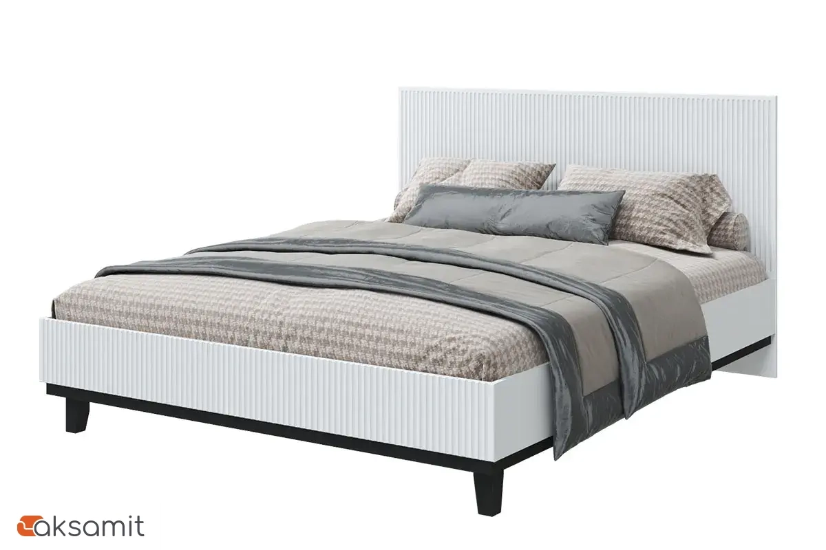 Кровать Шарлиз с настилом из латофлексов 140х200 (Белое сияние / Белый снег)