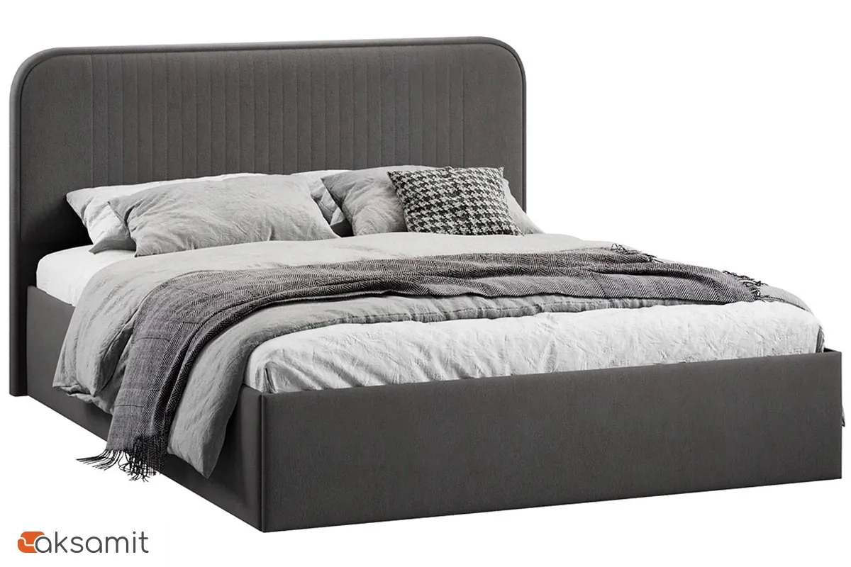 Кровать Тиффани Тип 1 с ПМ 160х200 (Велюр / Графит)