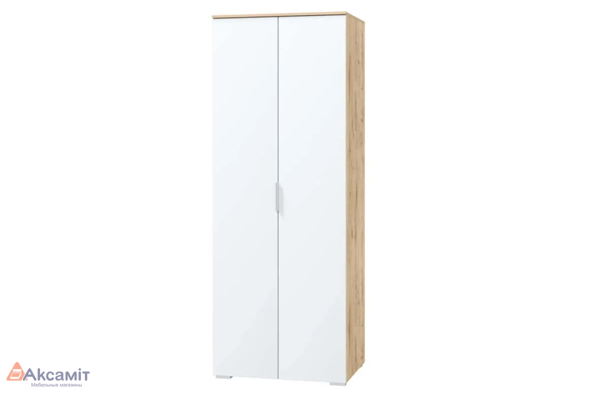 Шкаф для одежды 2-х дверный Сканди 800 (Дуб бунратти/Белый бланш)