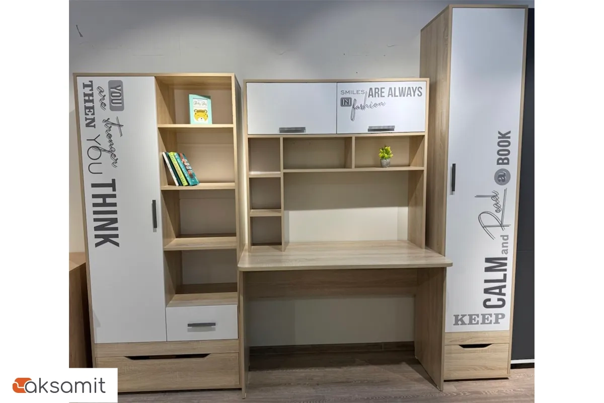 Молодёжная Джуниор (Дуб сонома св. / Белый / фотоп.)