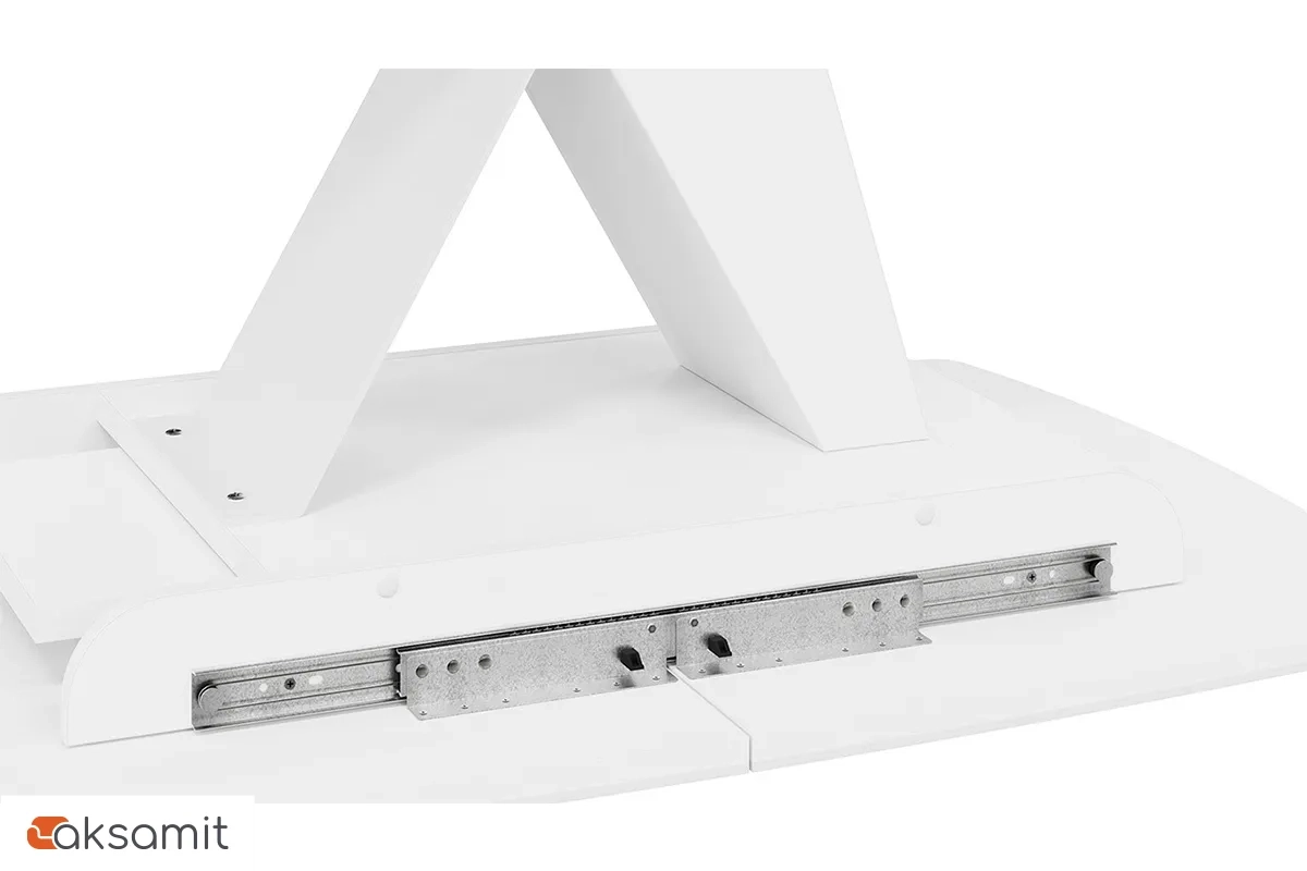 Стол обеденный Гарда Тип 1 (Белый / Стекло матовое белое)